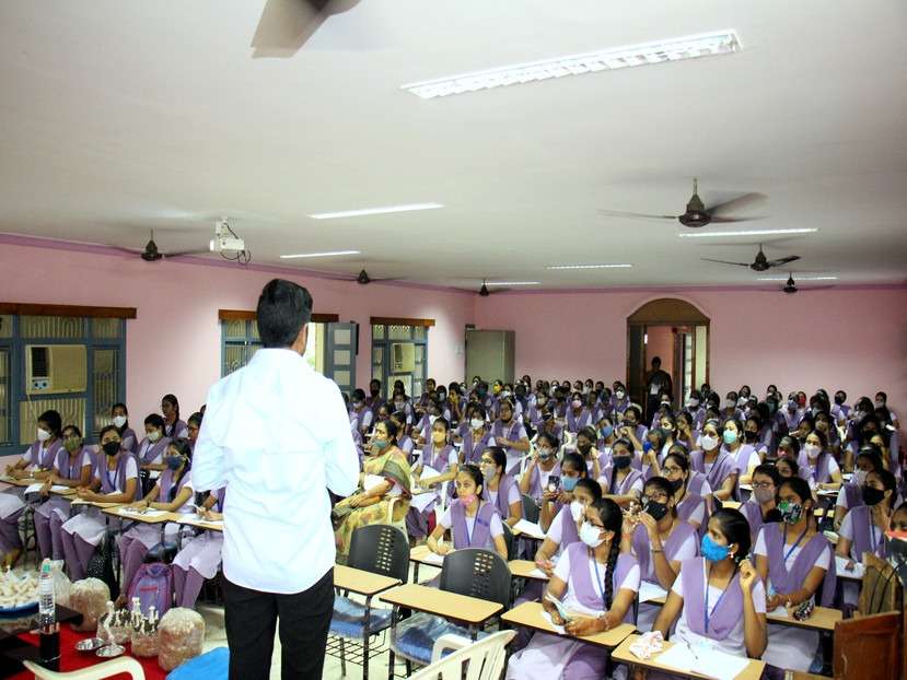 Mushrooom Cultivation by Women's in S.T.Teresa College Eluru