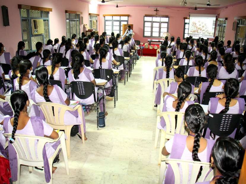Mushrooom Cultivation by Women's in S.T.Teresa College Eluru