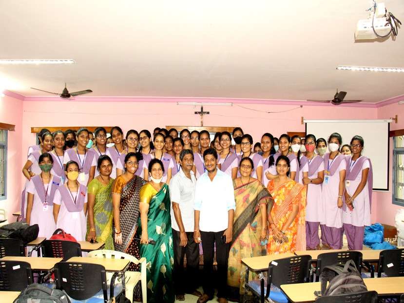 Mushrooom Cultivation by Women's in S.T.Teresa College Eluru